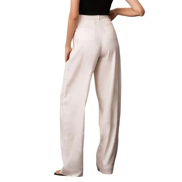 Anthropologie Corey Lynn Calter Pleated Wide Leg Linen Blend Pants Size M - Picture 4 of 7